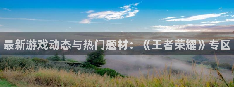 奇亿娱乐登录网址：最新游戏动态与热门题材：《王者荣耀》专区